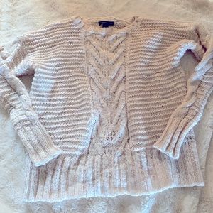 Cream cable knit sweater from American Eagle
